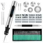 Electric Engraving Pen Kit, Engraving Tool Kit, Cordless Engraver Pen, USB Rechargeable, Mini Rotary Carving Tools for DIY Art Carving Glass Wood Metal Stone Plastic Nails and Jewelry