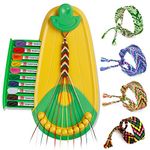 Friendship Bracelet Making kit,Arts and Crafts for Kids Ages 8-12,DIY Bracelet Making Kit with 20 Pre-Cut Threads,Birthday Gifts for Girl Ages 6 7 8 9 10 11 12 Year Old Kids Travel Activity Set