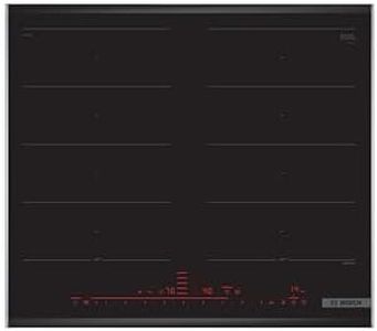 Bosch PXX675DC1E Serie 8 Induktionskochfeld (autark), 60 cm breit, FlexInduction Kochzonen verbinden, MoveMode voreingestellte Leistungsstufen, Bratsensor, PowerBoost schnelleres Kochen, Schwarz