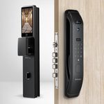 Denler DL04 New Smart Door Lock, Digital Door Lock 3D Face ID, Video & Unlock from app, Dual Battery Backup, Inbuilt Wi-Fi Unlock Using App, Fingerprint, RFID Card, PIN, Key