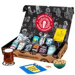 Premium IPA/Pale Ale Christmas Beer Gift Hamper - 10 Independent Craft Beers, Snack & Tasting Guide by QWERTY Beer Box - Beer Gift Set