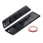 Perfeclan Car Hood Vent Kit Intake Vents Bonnet Cover Cooling Intakes Louver Cold Auto Hoods Vehicles Fitment Louvers for Accessories Race Car, Carbon Black