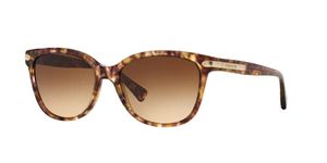 Coach Women's Hc8132 Sunglasses, Light Brown Confetti Tortoise/Brown Gradient