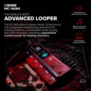 BOSS RC-600 Loop Station Pedal – Multi-Track Audio Recorder