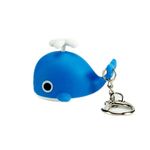 ODETOJOY Dolphin Keychain with Flashlight LED Light with Voice Sound Cute 3D Animal Cartoon Bottlenose Keyrings Waterring Porpoise Keychain