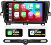 SizxNanv Android Radio Upgrade for Toyota Prius 2010-2015 Touchscreen Compatible with Wireless Carplay Android Auto,Car Stereo Bluetooth Navigation GPS WiFi FM/AM Backup Camera Head Unit (Prius)