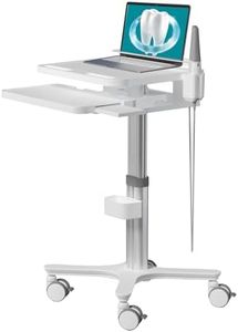 Yedaeop Hospital Medical Trolley Nurse Mobile Laptop Cart Height Adjustable Workstation with Oral Scanner Holder for Dental Clinic