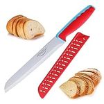 MONGSEW Bread Knife with Sheath, 8 