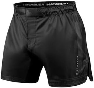 Hayabusa Men's Core Mid-Thigh Fight Shorts - Black, Large