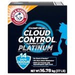 ARM & HAMMER Platinum Cat Litter Cloud Control, Extra Strength with 14 Days of Odour Control, Multi-Cat Clumping Cat Litter with Hypoallergenic Light Scent, Value Size 16.78kg (Pack of 1)