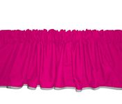 BabyDoll Bedding Solid Reversible Window Valance, Hot Pink/Grey