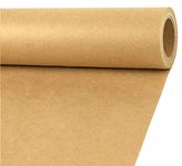 MM WILL CARE - WE WILL CARE YOUR PRODUCTS Arts Golden Kraft Paper Roll and Jute Twine for Recycled Gift Wrapping (20 m) -Made in INDIA