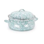 Spatter 4 Qt. Round Dutch Oven Color: Sea Glass