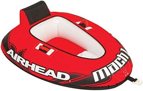 Airhead Mach 1, 1 Rider Towable Tube for Boating, Red