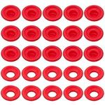 CKANDAY 50 Pieces Silicone Rubber Gaskets Washer, 2 Types High Pressure Leak-Proof Seals for EZ Cap Swing Flip Top Bottle Seals Gasket for Home Brew Beer Soda Bottle Sealing, Red