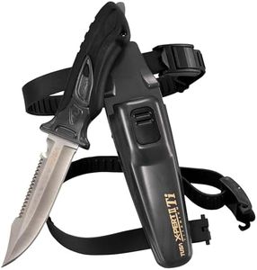 TUSA FK-940 X-Ppert II Titanium Dive Knife, Metallic Silver