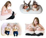 Twin Z Pillow + Grey Cuddle Cover +1 Free Travel Bag - Contains NO Foam!