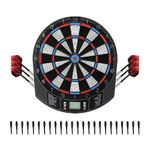 PATIKIL Electronic Soft Tip Dart Board, Digital Electronic Dartboard LCD Displays, 18 Games and 159 Variants with 6Pcs Darts, 24 Tips, Support 8 Players