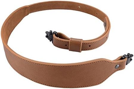 Raiseek Rifle Sling Buffalo Hide Leather Sling with Swivels, Durable Gun Strap, Metal Hardware 1" Wide