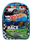 Hot Wheels 15" Backpack Race Cars Boys Kids School Bag Blue Black, Multicolor, 16", Backpack