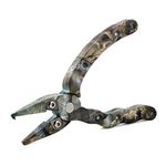 Crazy Shark Mini Fly Fishing Pliers Aluminum Tools with Sheath and Lanyard Camouflage 4.5in