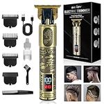 Sejoy Hair Clippers for Men,Cordless Barber Grooming Set Professional Hair Cutting Kit,Rechargeable Home Haircut,Zero Gapped T-Blade Beard Hair Trimmer,Bronze