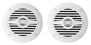 Pair Rockville MS40W White 4" 200 Watt Marine Boat Speakers Compact and Powerful