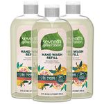 Seventh Generation Hand Wash Refills, Mandarin Orange & Grapefruit, 24 oz, 3 Pack, 709 ml