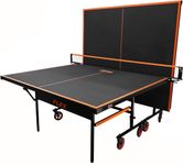 STAG (New Launch) Stag Global Flex Table Tennis Table Black Top | Thickness 16Mm with Net Set, Table Cover, 2 Racquets and 6 Balls Features Quick Assembly and Play Back Mode