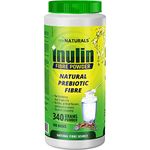 Pure Inulin Fiber Powder Natural Prebiotic Fibre Supplement, Clear and Taste Free, Increases good bacteria, Made from Chicory Root - 106 DOSES - 340 grams - by miNATURALS