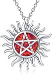 SIMONLY Supernatural Necklace Sterling Silver Created Opal Sun Sunburst Pendant Supernatural Necklaces Jewelry…