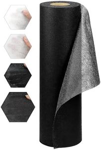 FIVEIZERO Light Weight Black Iron-On Non-Woven Fusible Interfacing: 12inch" x 30yd Light Weight Non-Woven Interfacing Iron On Polyester Single-Sided Interfacing for DIY Crafts Supplies