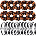 WILLBOND 20 Pcs Basketball Gifts Set Included 10 Pcs Adjustable Sport Hair Scrunchies Hair Bands Elastic Hair Ties 10 Pcs Basketball Bracelets Gifts for Women Players Sport Accessories Party Favors