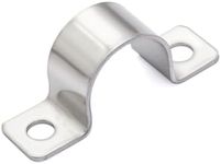 FamlTol 2 Hole Conduit Clips 304 Stainless Steel Pipe Clip Heavy Duty Pipe Clamp U Shaped Brackets for Water Pipes, Gas Pipes Cable Fixing 20 Pcs Ø 16mm