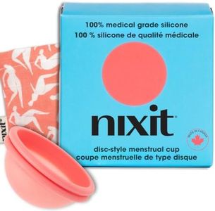 nixit Menstrual Disc | Ultra-Soft Medical-Grade Silicone | Reusable | Holds 2X Period Cup or 6 Tampons | 12-Hour Protection | Light & Heavy Flow | Menstrual Cup, Pad & Tampon Alternative