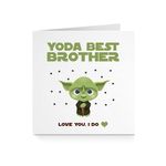 Yoda Best Funny Birthday Greeting Card - Star Wars Card For Boyfriend, Husband, Uncle, Son, Nephew (Brother)