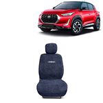 Kingsway® Towel Fabric Car Seat Covers Compatible with Nissan Magnite (Year 2020 Onwards), 100% Cotton, Grey Color, Complete Set of All Seats (Car Specific Front + Rear Seat Covers)