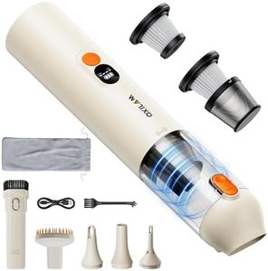OXILAM 4 in 1 Car Vacuum - Handheld Vacuum 14000PA High Power, Portable Cordless Small Vacuum, Blow & Suction 2 in 1, Up to 30 Mins Runtime, Multi-Nozzles, Vacuum Cleaner for Home, Pet, Car, Office