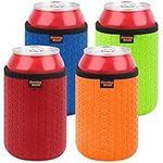 Desing Wish 4 Pack 12oz Standard Can Cooler Neoprene Insulated Non-Slip Can Cover Reusable Can Sleeve Cooler Covers Sleeves for Cans Coke Soda Insulator Sleeve Bottle Drink Holders Party Supplie