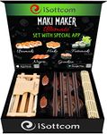 Sushi Making Kit - Premium Sushi Set, Soy Sauce Mixing Bowls, Chopsticks with Holders, Bamboo Mat - Sushi Rolling Kit for Home - Sushi Roller Mobile App Sushi Maker Kit in Amazing Gift Box