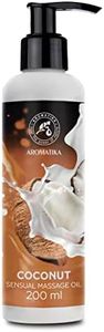 Olio da Massaggio Rilassante Coco 200ml - Olio per Massaggi Commestibile - Oli Naturali di Mandorla - Semi d'uva - Olio per Massaggi Rilassante - Cura del Corpo - Calmante - Bellezza