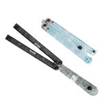 2pcs Plastic Butterfly Trainer, Practice Plastic Butterfly Knife Trainer Integral Channel Handle Matched with Copper Washer for Beginners Christmas, Birthday, Anniversary, Thanksgiving Day