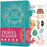 Legend Travel Planner – Vacation Itinerary Organizer – Travelling Journal for Women, Men & Couples – Traveling Log (Viridian Green)