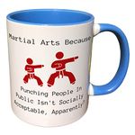 Funny Martial Arts Sports Mug Gift - Present for Sports Lovers - Gifts for Judo Fighter - Karate Homeware & giftware Decor (White)