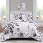 Luxudecor Floral Comforter Set King