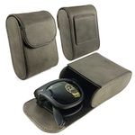 TUFF LUV Folding Sunglasses Case with Belt Loop [Compatible With Ray-Ban Wayfarer] Folding - Brown (Sunglasses Not Included)