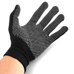 STEFFER PVC Dotted Tennis Cricket Batting Gloves -Recommended for Soft Ball only (Black, 1 Pair)