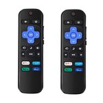 [2 Pack] Universal Replacement Remote Compatible with Roku TV, for TCL/Sharp/Philips/Hisense/LG/RCA/JVC/Sanyo/Magnavox/Haier Roku TVs with Netflix Disney+/Hulu/Prime Video Buttons