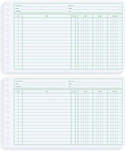 Skyygemm 200 Pcs Ledger Sheets 5" x 8.5" Extra Sheets Ledger Paper Ledger Books for Bookkeeping Columnar Pad for Business Accounts Payable Receivable with Debit Credit Balance Columns (White)