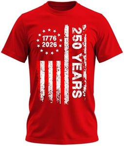Vintage 250 Years 1776-2026 American Anniversary 4th of July 250th Independence Day T-Shirt Blue Red XXX-Large